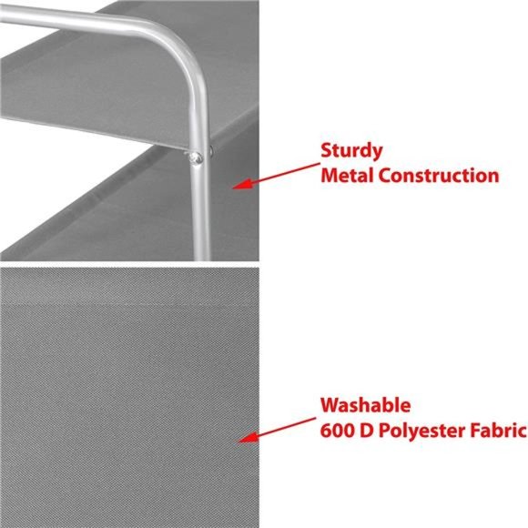 3-Tier Shoe Rack Storage Organizer, Grey - Picture 2 of 6